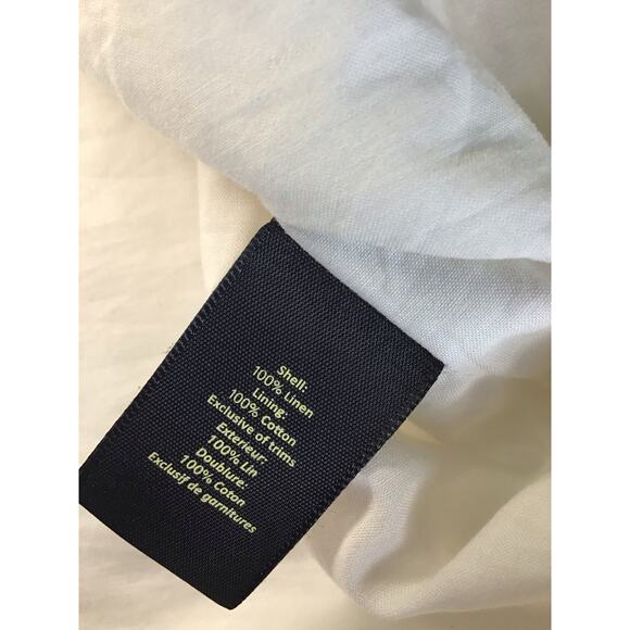 Elizabeth & James Women Bejeweled shoulder  Linen Sleeveless Cropped Top Sz Med - Picture 9 of 12